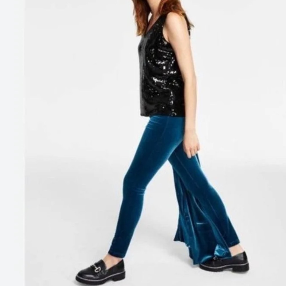 Blue velvet pants “The Sang”